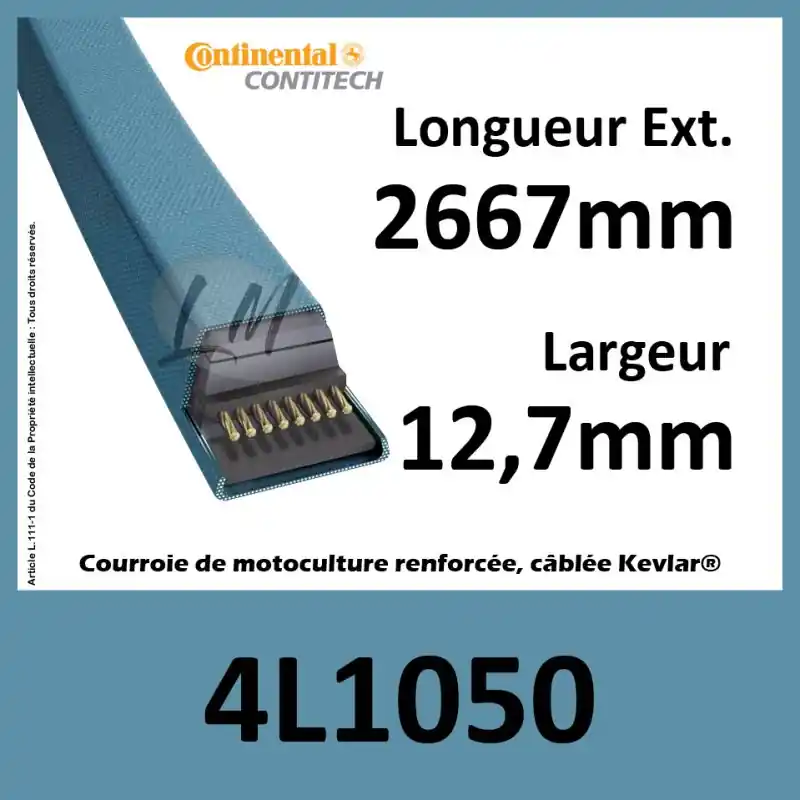 Vente Flash Courroie Trapézoïdale 4L1050 – Continental
