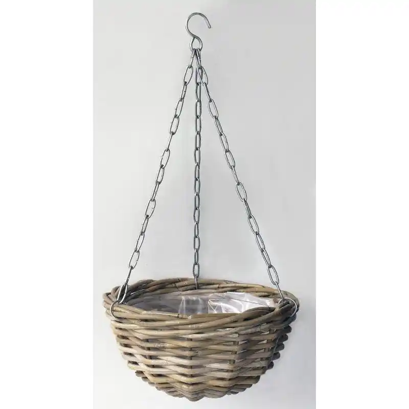 Jardiniere a/suspendre rotin gris d30 Prix Réduit
