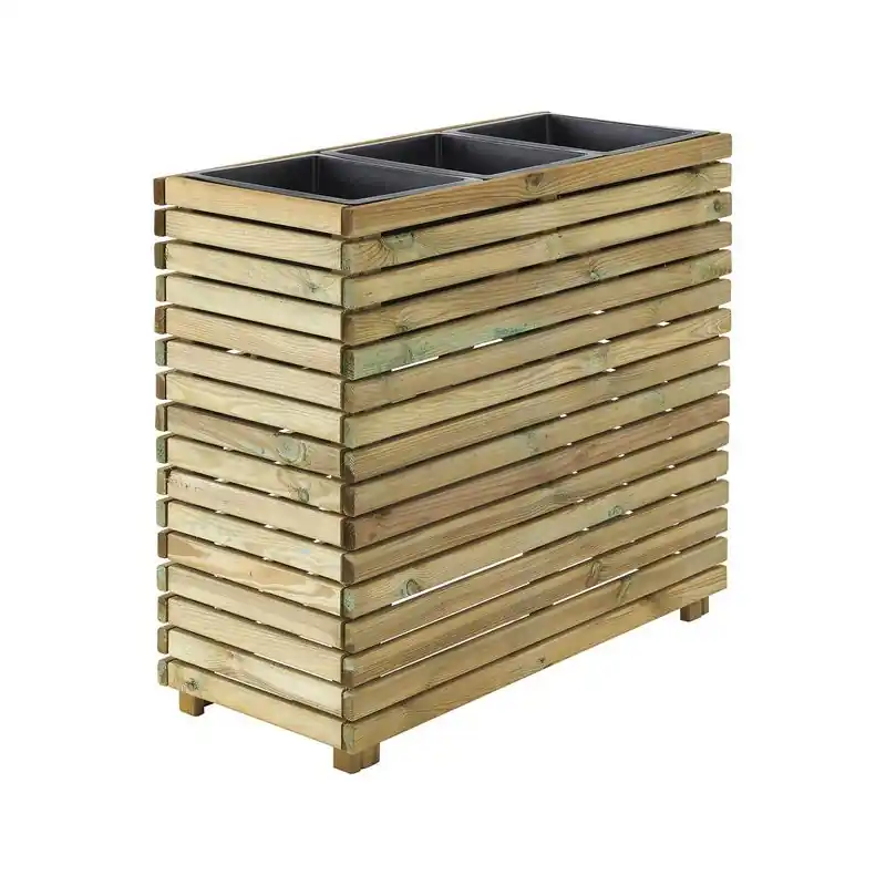 Bac 3 Pots Haut HORIZON – Pot de Fleurs Élévé pour Jardin et Balcon Jusqu&rsquo;à Épuisement Des Stocks