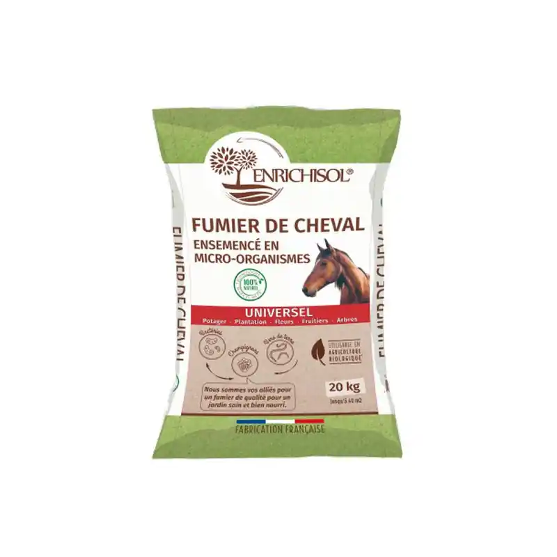 Bon Marché Fumier de cheval bactériosol 20 kg – engrais naturel pour jardins jusqu‘à 40 m²