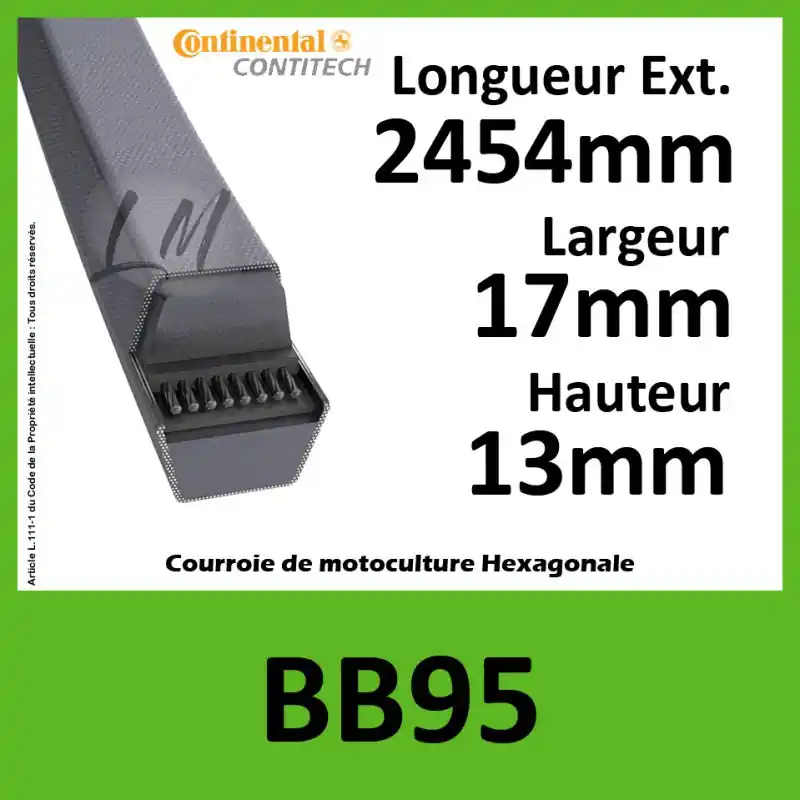 Achat Immédiat Courroie Hexagonale BB95 – Continental