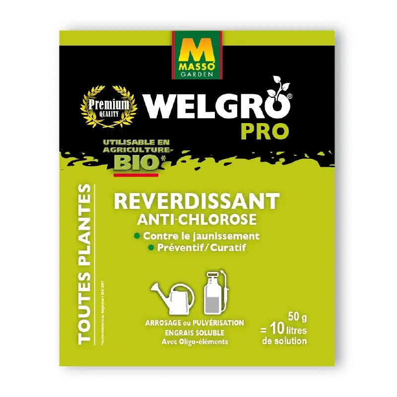 Reverdissant Anti-Chlorose 50G – Masso Garden pour Plantes en Santé Solde