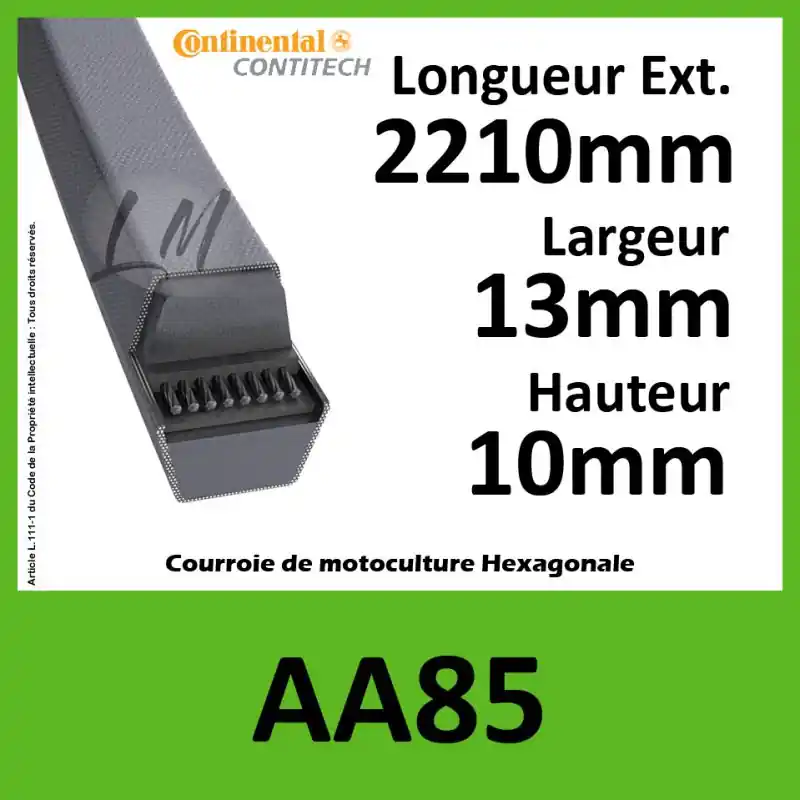 Promotion Saisonnière Courroie Hexagonale AA85 – Continental