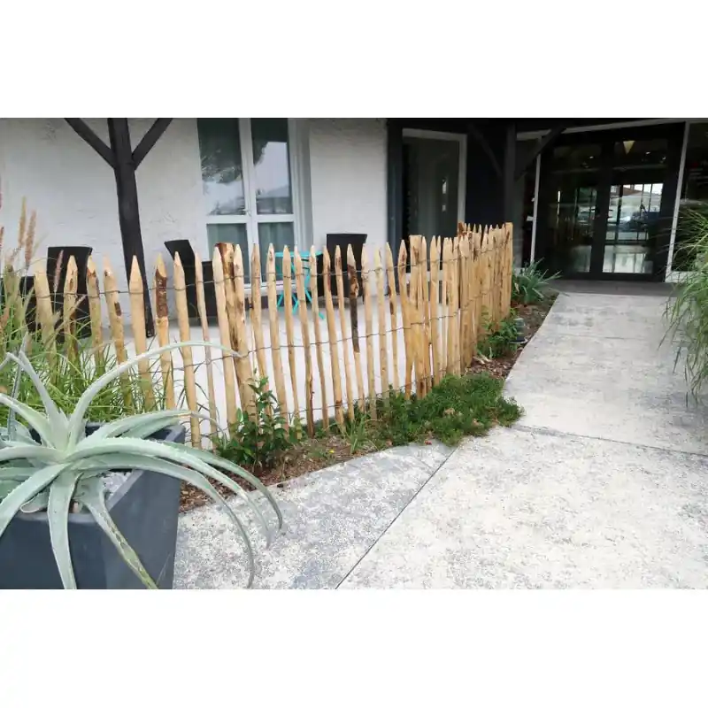 Authentique Clôture Châtaignier 5m x 1,20m Décoration Jardin Élégante