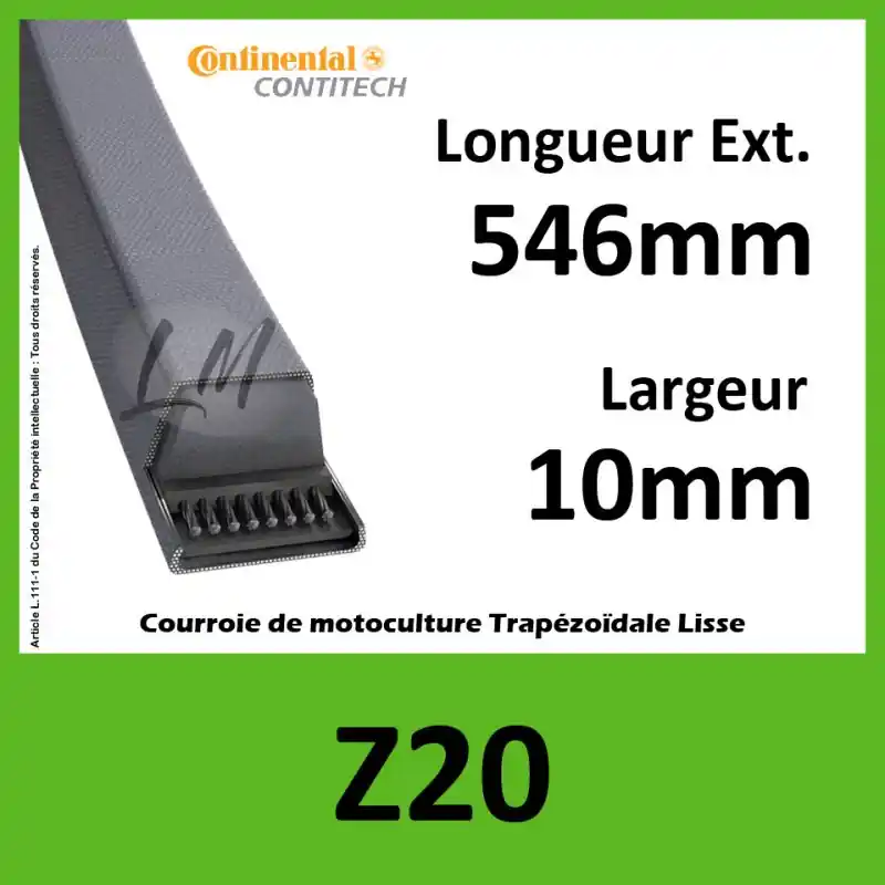 Promotion Saisonnière Courroie Z20 Continental