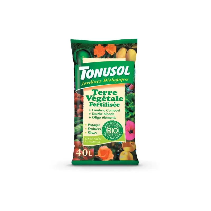 Promotion Terre Vegetale Fertilisee Bio 40 Tonusol