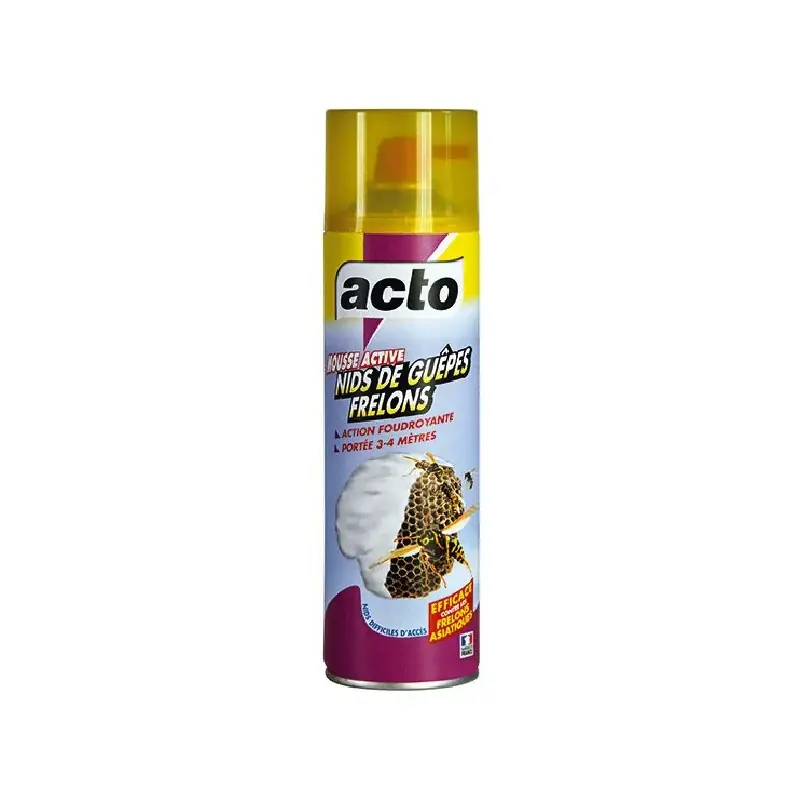 Aérosol mousse anti-guepes et frelons 500 ml - élimination nids jusqu‘à 4 m Quantité Limitée
