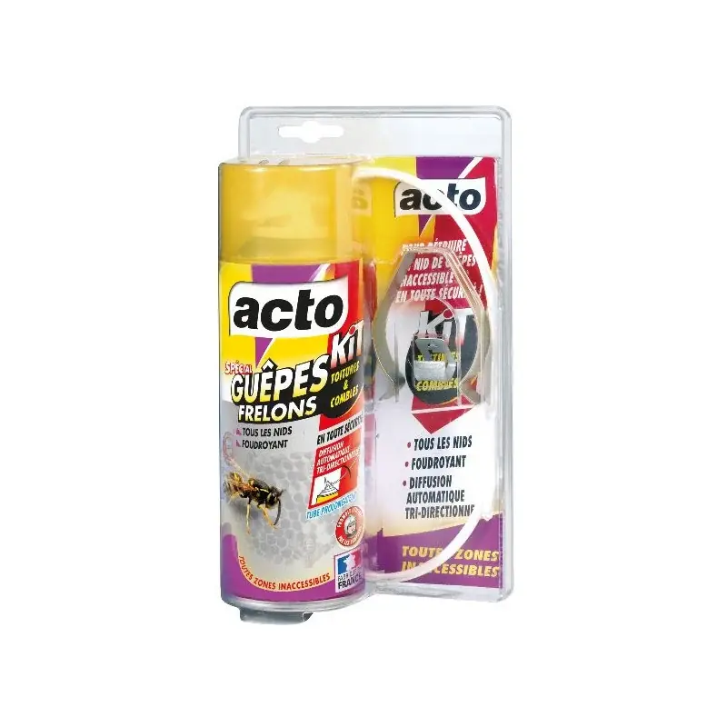 Kit anti-guepes et frelons pour toitures et combles - 300 ml Quantité Limitée