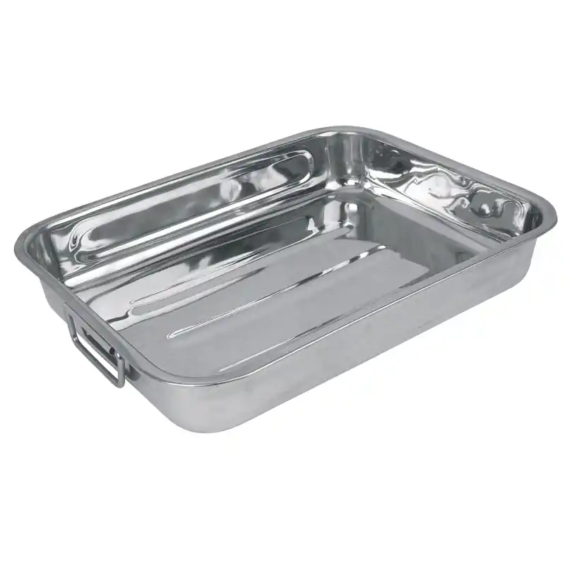 PLAT FOUR INOX 32X24X6CM - CREALYS Satisfait Ou Remboursé