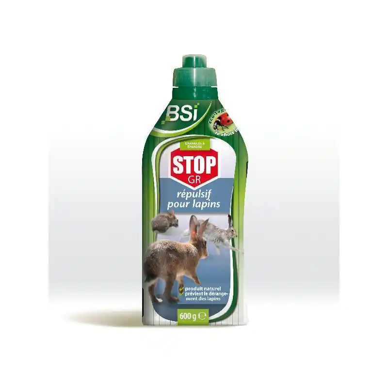 Quantité Limitée Stop Lapin 600 Gr - Repousseur Naturel contre les Lapins pour Jardins et Potagers BSI