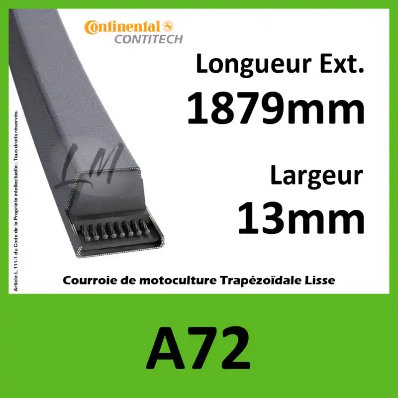 Promotion Saisonnière Courroie A72 Continental