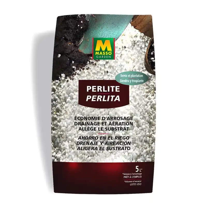 Bon Plan Perlite 5L Masso Garden - Amendement de sol léger et aéré pour plantes et jardins