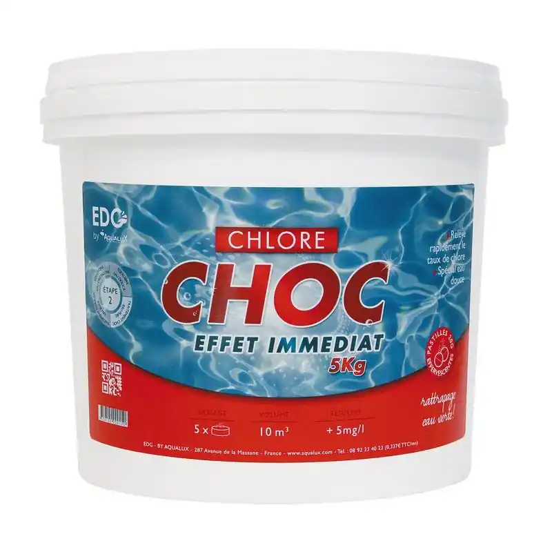 Jusqu'à Épuisement Des Stocks CHLORE CHOC PAST 20G 5KG