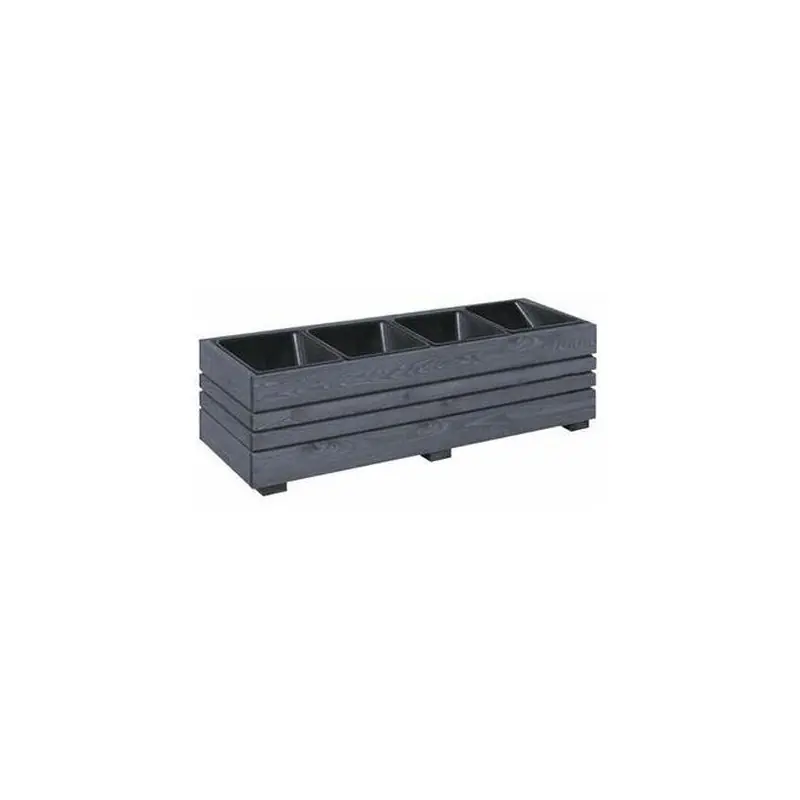 Pas Cher Bac GETEBORG 4 séparation 394x1195x320 mm - jardinière en bois