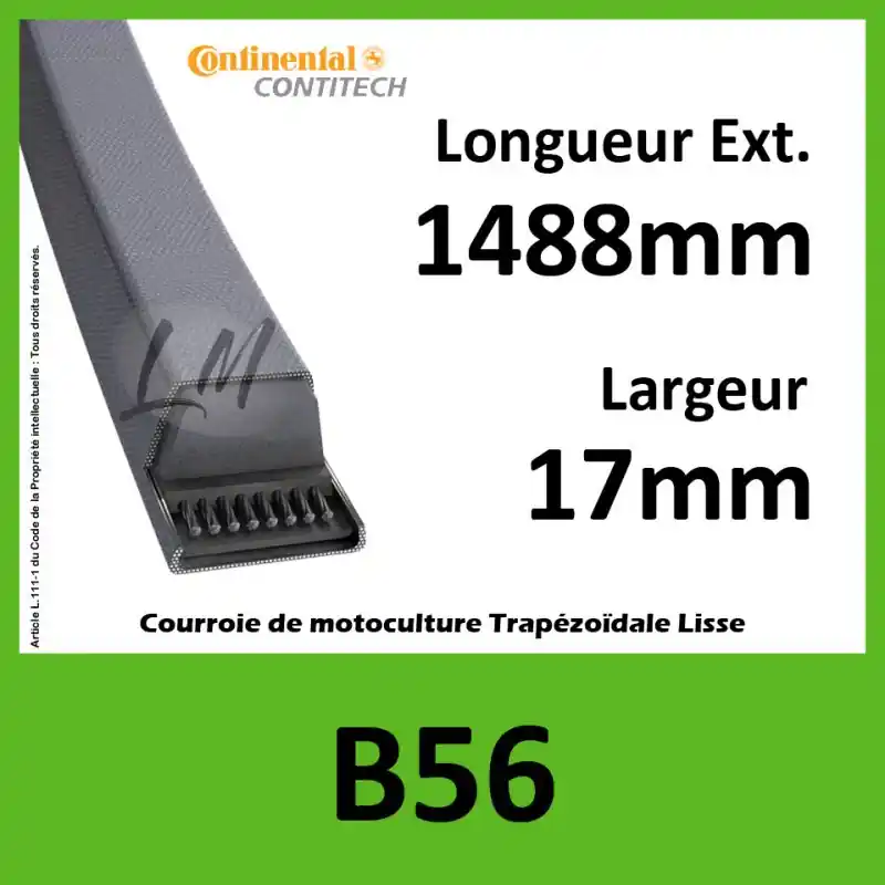 Promotion Saisonnière Courroie B56 Continental