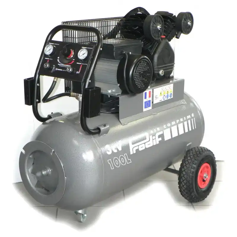 Achat Immédiat COMPRESSEUR 100L TETE V FONTE 3CV MONO – PRODIF