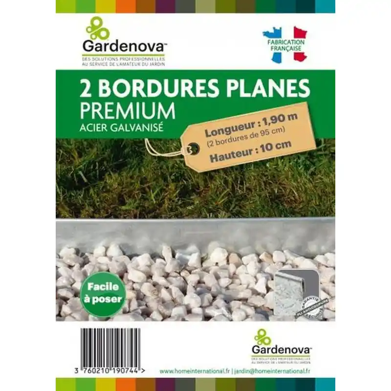 Seulement Aujourd&rsquo;hui Bordures Premium en Acier Galva – Lot de 2 Bordures Plates pour Aménagement Extérieur
