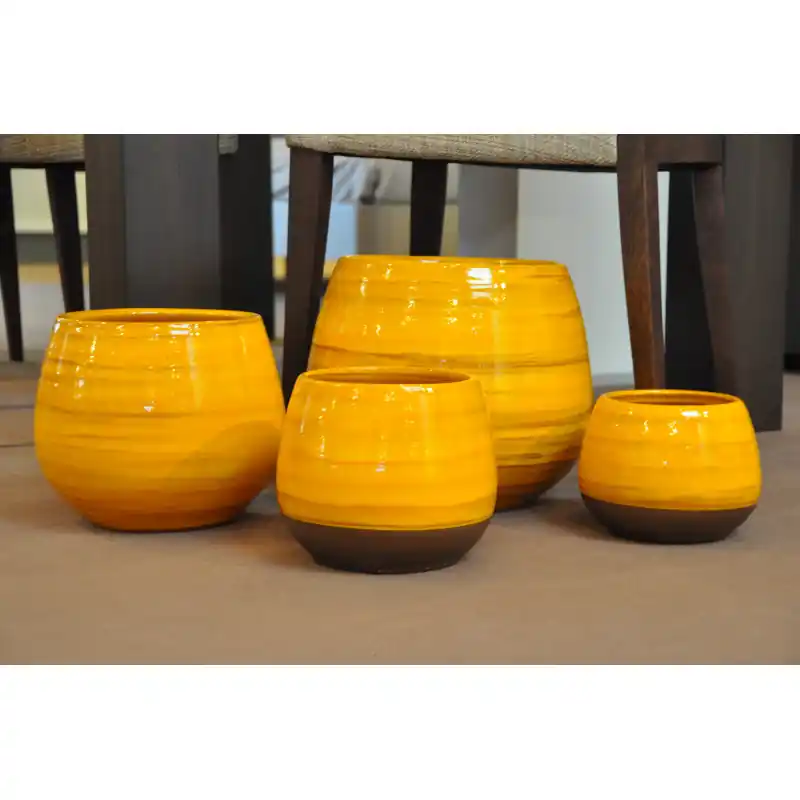 Pot cancale ibiza sunshine d14 h14, poterie d‘albi en terre-cuite Quantité Limitée