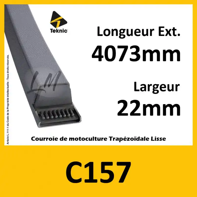 Acheter En Ligne Courroie C157 – Teknic