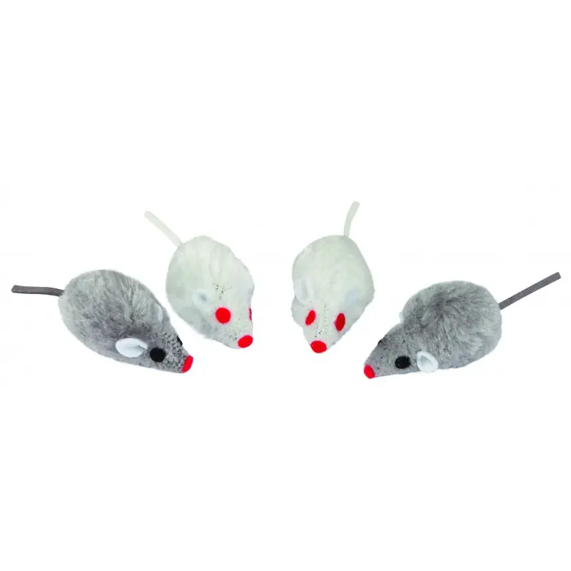 SOURIS GRIS/BLANC CAT NIP 4 PCS. 5 CM Paiement Sécurisé