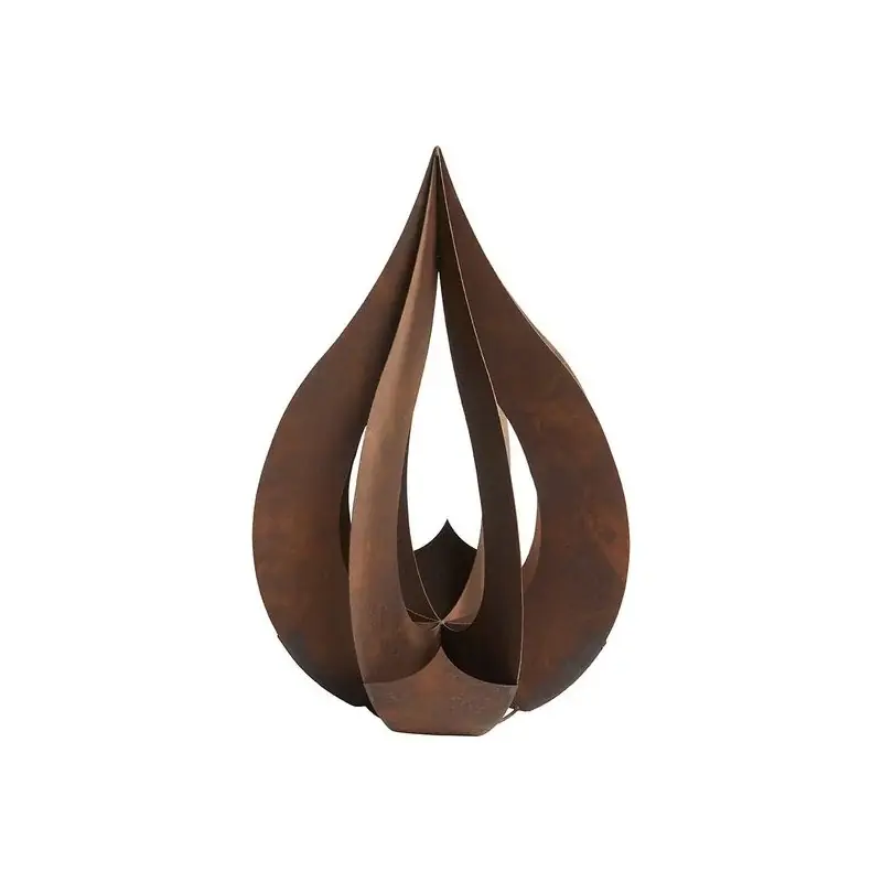 Usine Directe Goutte d‘Eau en Métal Rouillé – Hauteur 120 cm – Décoration Élégante pour Jardin