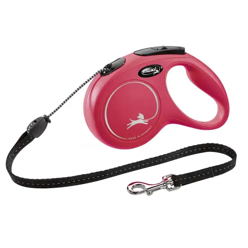 LAISSE FLEXI CLASSIQUE ROUGE M 5M JUSQU A 20KG Meilleur Choix