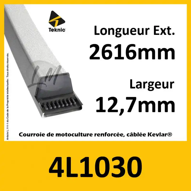 Remise Courroie Trapézoïdale 4L1030 – Teknic