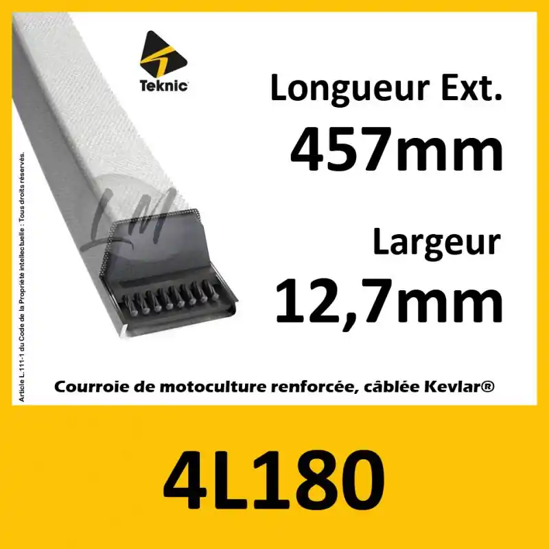 Solde Courroie Trapézoïdale 4L180 – Teknic