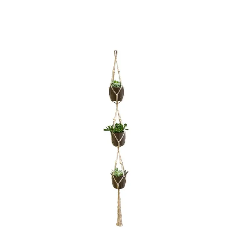Macramé Triple Nœud avec Pierres 160 cm – Décoration Murale Élégante et Naturelle Bon Plan