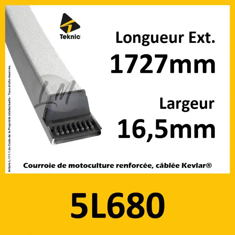 Satisfait Ou Remboursé Courroie Trapézoïdale 5L680 – Teknic
