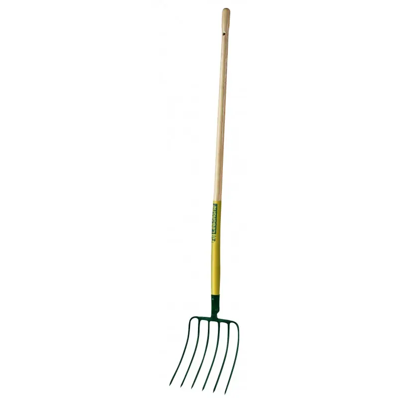 Haute Qualité FOURCHE À MAÏS 6 DENTS MANCHE BOIS – LEBORGNE