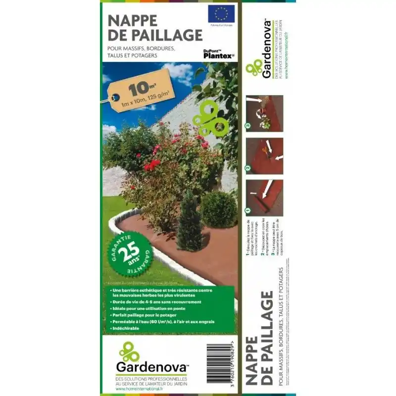 Remise Nappe de Paillage 125g/m² Brun – Protection et Esthétique du Jardin