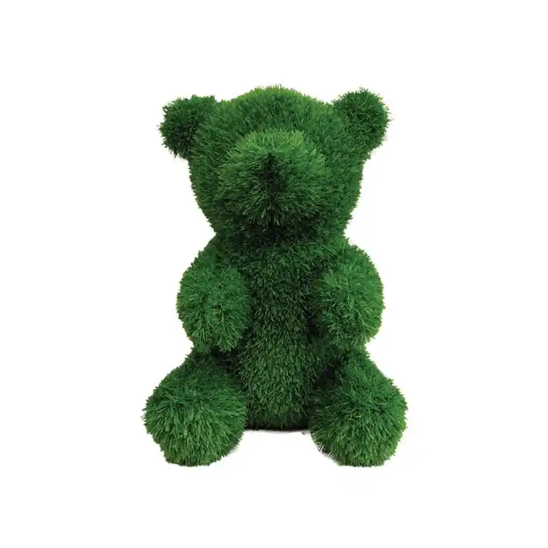 Prix Promo Ours Assis en Gazon H 35 cm – Décoration Extérieure Naturelle et Originale