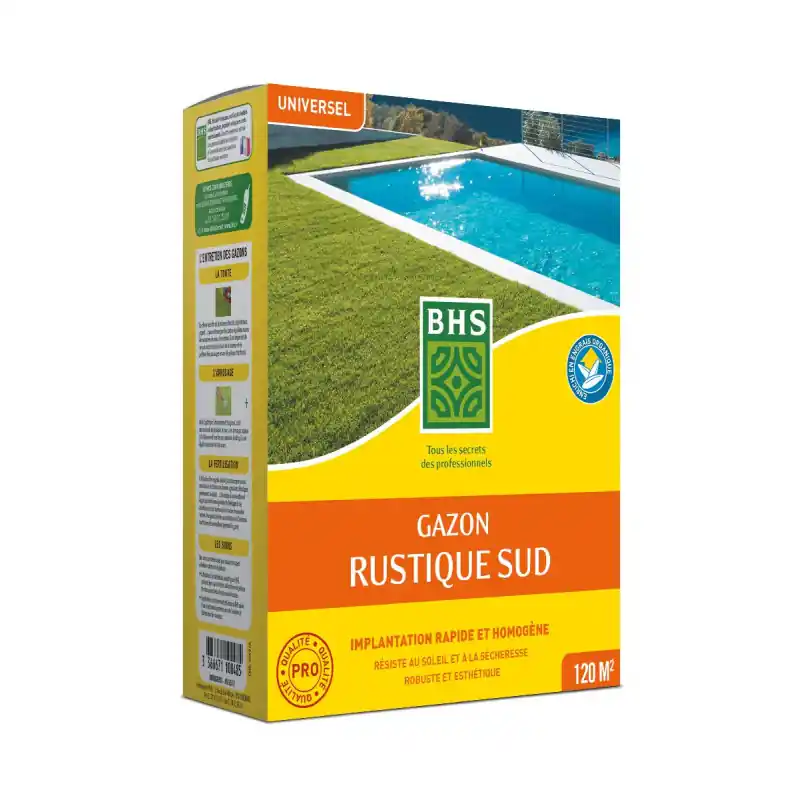Gazon Rustique Sud – 3 kg de Graines pour un Jardin Éclatant et Résistant Expédition Rapide