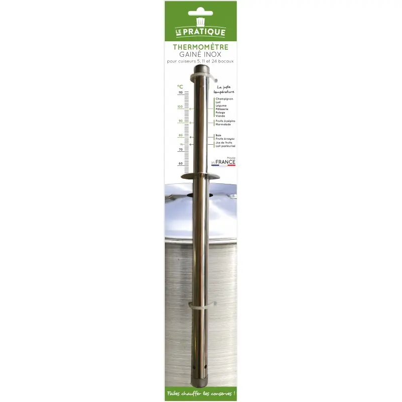 THERMOMETRE GAINÉ ACIER INOX – LE PRATIQUE Offre Spéciale