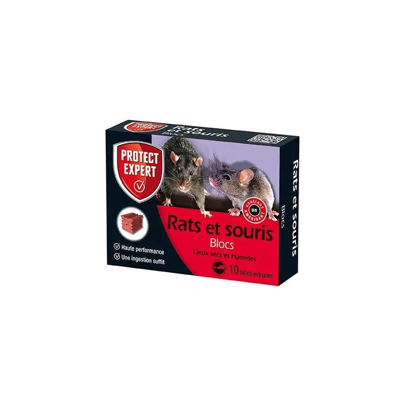 Nouvel Arrivage SOURICIDE RATICIDE 10 BLOCS - PROTECT EXPERT