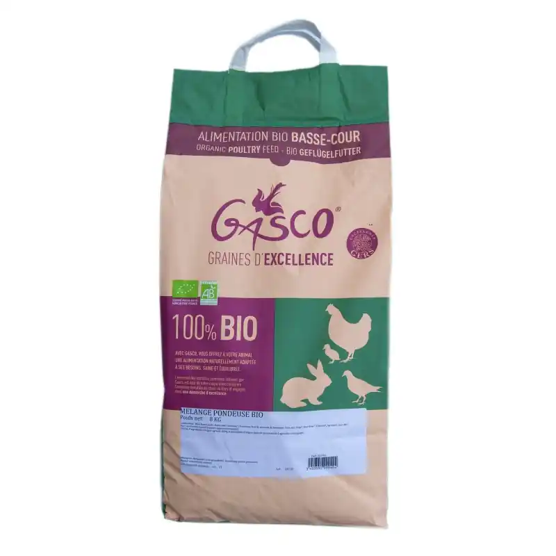 Offre Exclusive MÉLANGE POULES PONDEUSES BIO 8KG – GASCO