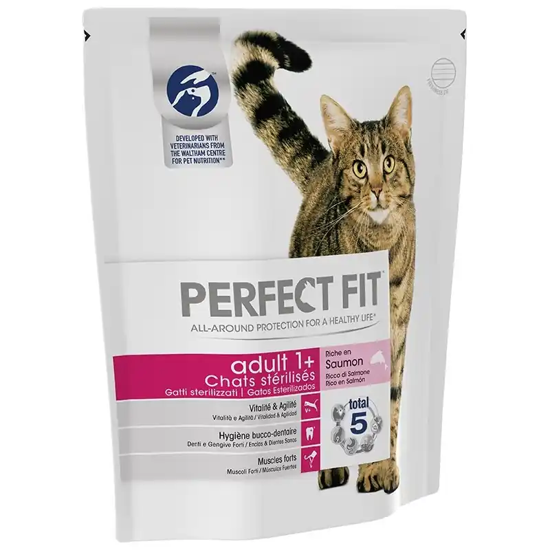 CROQUETTES CHAT 1.4 KG STERILISÉ SAUMON - PERFECT FIT Offre Du Jour
