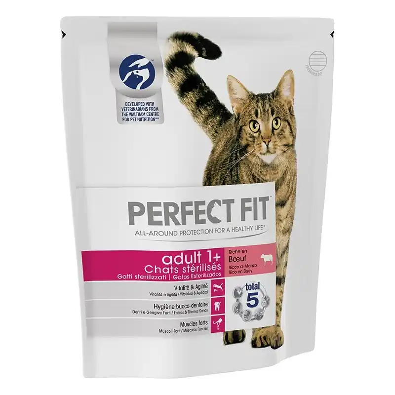 Haute Qualité CROQUETTES CHAT 1.4 KG STERILISÉ BOEUF – PERFECT FIT
