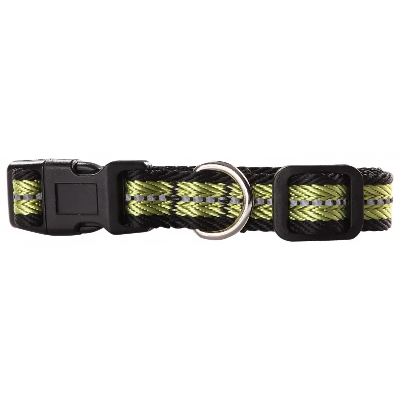Vente Directe COLLIER CHIEN REFLECHISSANT VERT S 22-35 CM 15MM