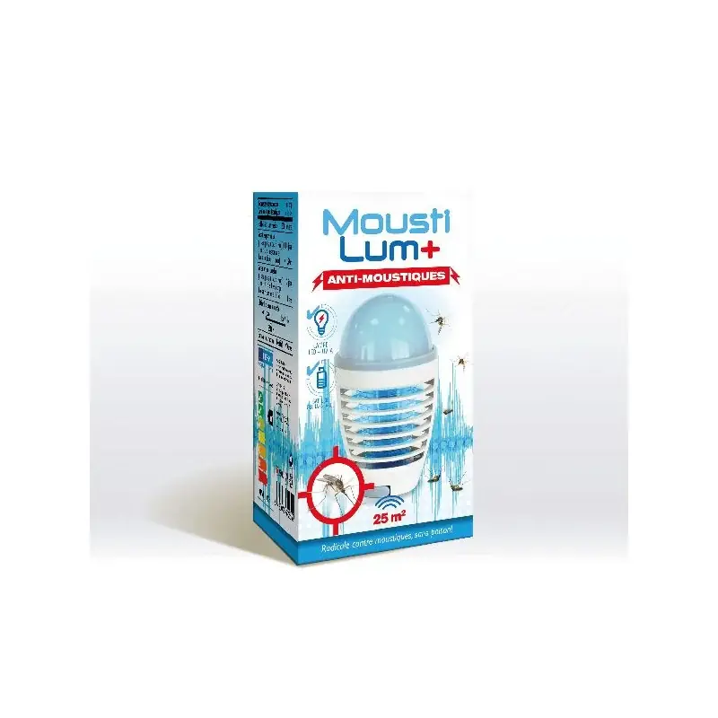Produit De Marque Lampe Rechargeable Anti Moustique – Mousti-Lum, Éclairage Efficace et Pratique pour l‘Été BSI