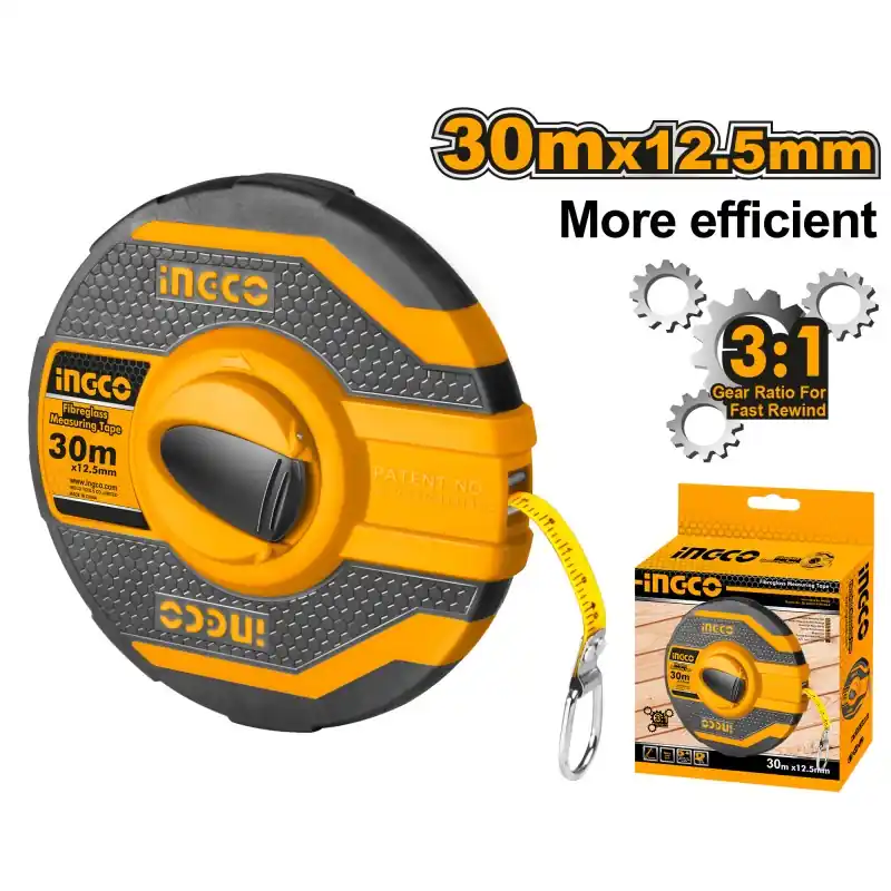 Jusqu&rsquo;à Épuisement Des Stocks ROUE DE MESURE EN FIBRE DE VERRE 30MX12.5MM – INGCO