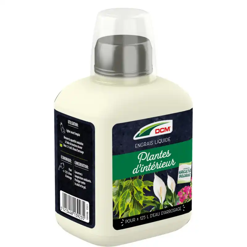 Engrais liquide pour plantes d‘intérieur – 0,4 L , soin optimal du jardin et potager – DCM Usine Directe