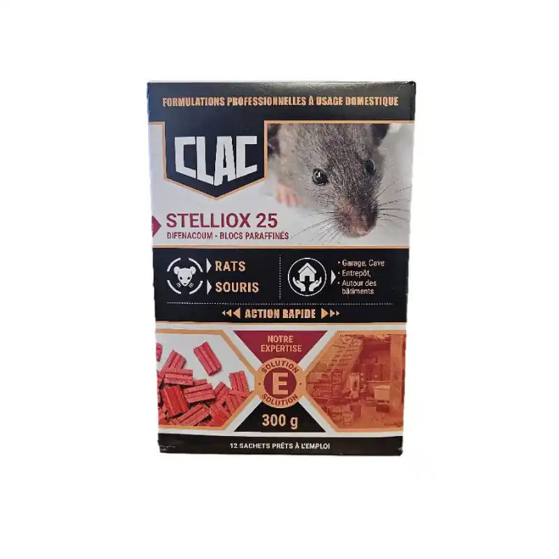 Blocs anti-rats-souris difenacoum 300g telliox 25 efficace et sécurisé Haute Qualité
