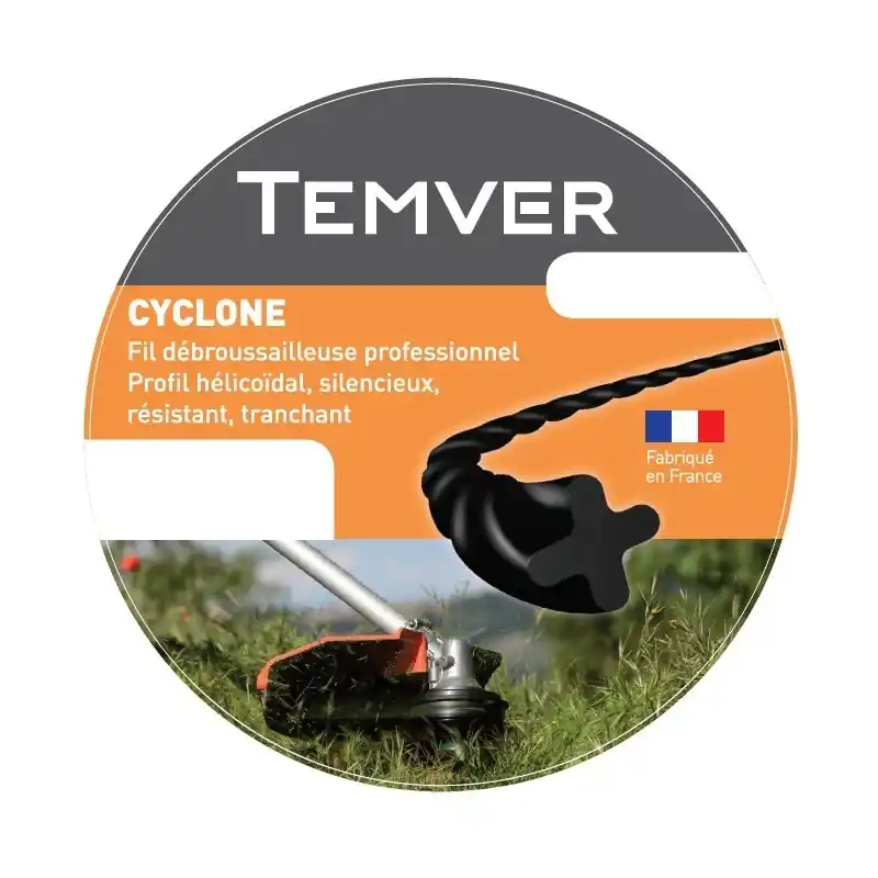 FIL NYLON TEMVER CYCLONE 2.4MM X 88M Marque