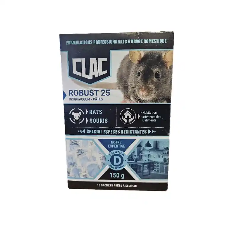 Pâtés rats-souris brodifacoum 150g robust anti-nuisibles efficace Meilleur Choix