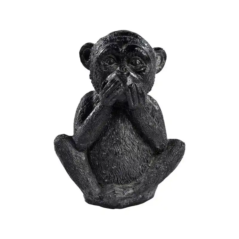 Meilleur Prix Singe Pm Je Ne Dirai Rien 15Cm Cire Noir