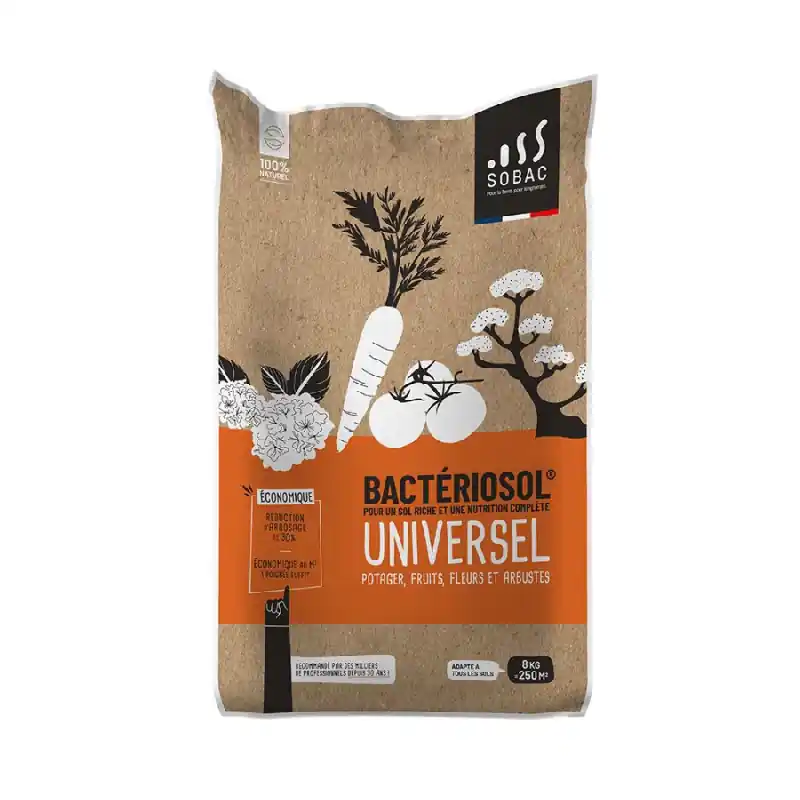 Offre Limitée Engrais bactériosol universel 8kg – fertilisant naturel pour plantes d‘intérieur et d‘extérieur