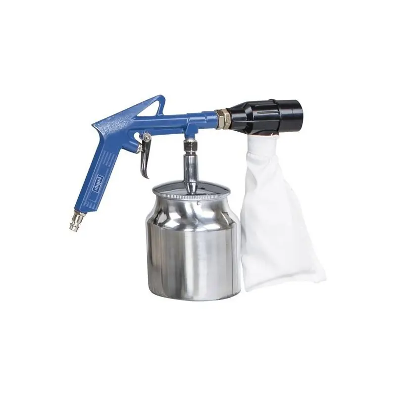 PISTOLET SABLAGE A GODET ET COLLECTEUR + 4 BUSES Prix Réduit