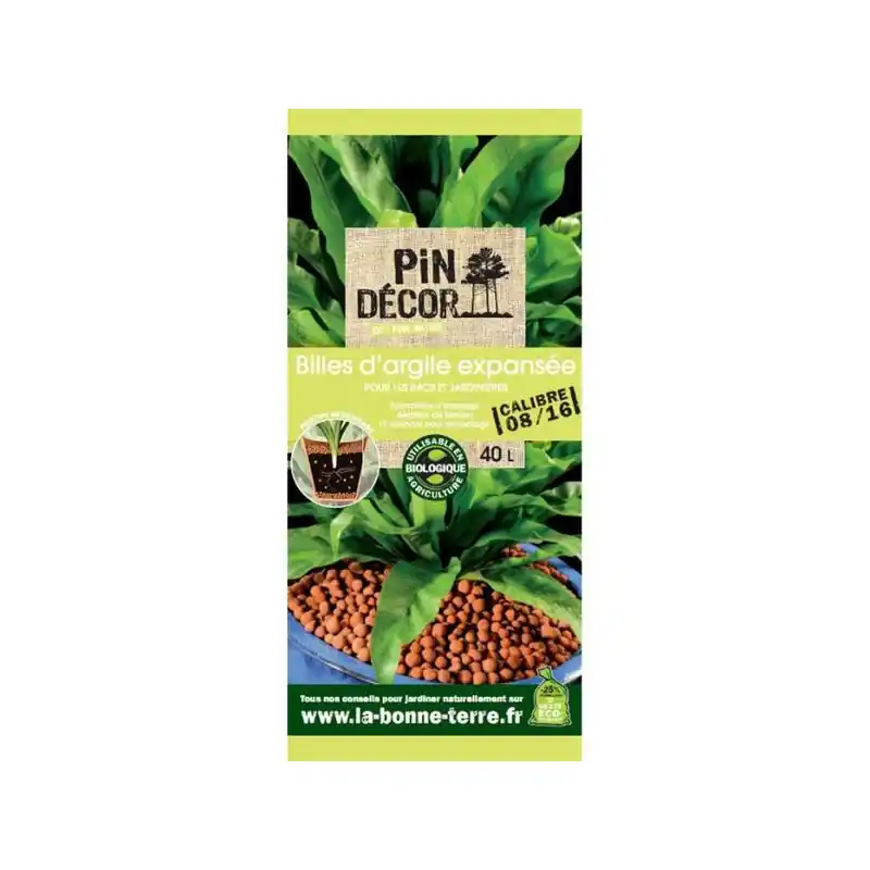 Billes d‘Argile Expansée Bio 8/16 mm – Sac de 40L pour Jardinage et Aménagement extérieur Affaire À Saisir